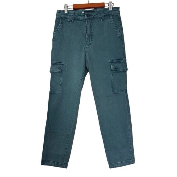 Kut from the Kloth Naomi FAB AB girlfriend straight leg cargo pants green size 6 - Picture 1 of 11